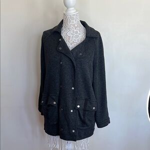 FP Women's Gray Double-Breasted Jacket